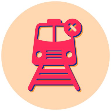 tren. Web simgesi basit illüstrasyon