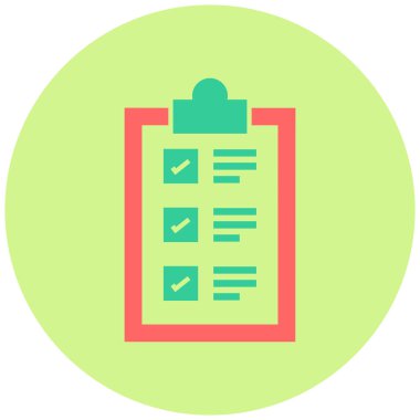 Listeli pano. Web simgesi basit tasarım