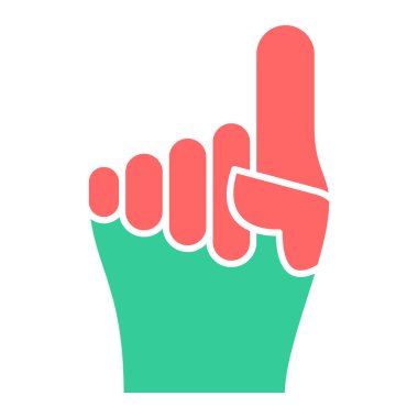 Yumruk simgesini tutan el. vektör illüstrasyonu