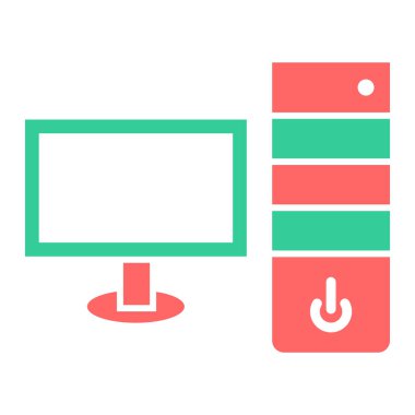 Bilgisayar donanımı. Basit illüstrasyon