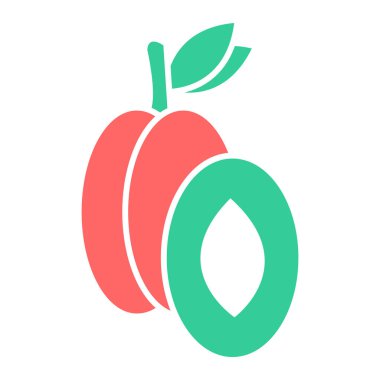 Sağlıklı gıda ikonunun vektör çizimi