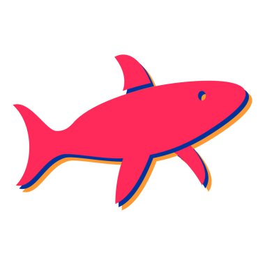 balık simgesi vektör illüstrasyonu