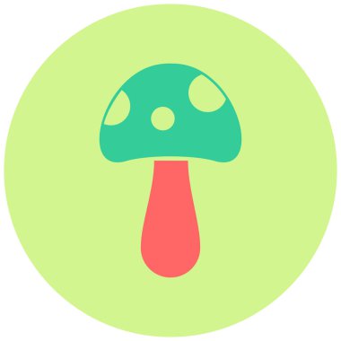 Mantar. Web simgesi basit illüstrasyon 