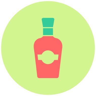 Bir şişe simgesinin vektör illüstrasyonu