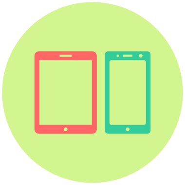 Cep telefonu ve tablet. Basit tasarım
