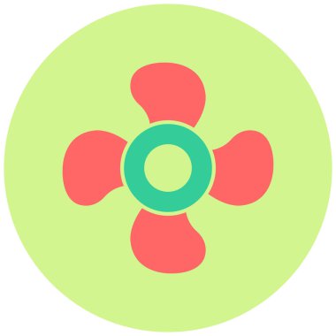 Pervane. Web simgesi basit illüstrasyon