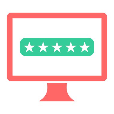 Bilgisayar yıldızları simgesi. Basit tasarım