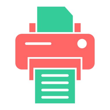 Yazıcı. Web simgesi basit illüstrasyon