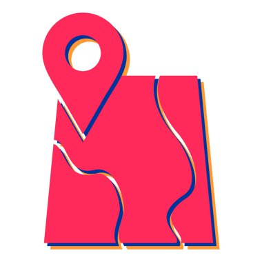 Konum vektör illüstrasyon tasarımı ile harita pin işaretleyici