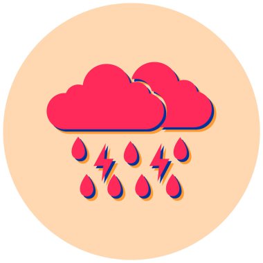 Yağmur. Web simgesi basit illüstrasyon