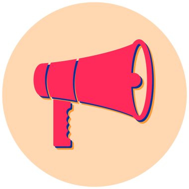 Megafon. Web simgesi basit illüstrasyon