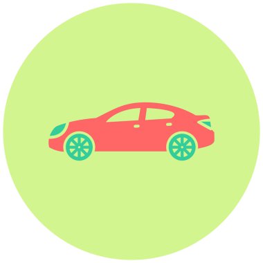 - Araba. Web simgesi basit illüstrasyon