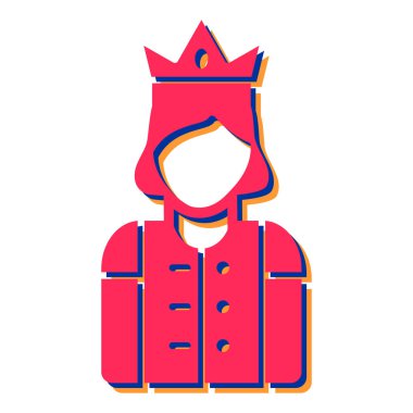 Prens ikonu. Ağ için itfaiyeci vektör simgelerinin düz çizimi