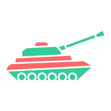 Askeri tank ikonu. vektör illüstrasyonu