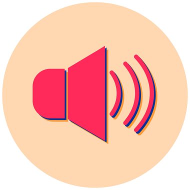 Ses. Web simgesi basit illüstrasyon