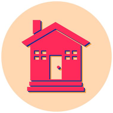 Ev. Web simgesi basit illüstrasyon