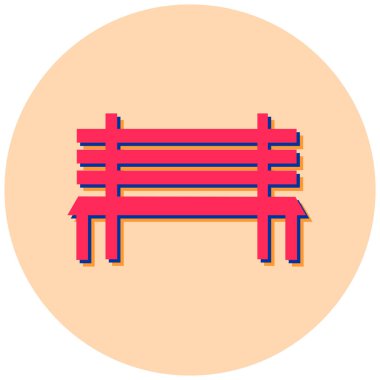 Yedek kulübesi Web simgesi basit illüstrasyon