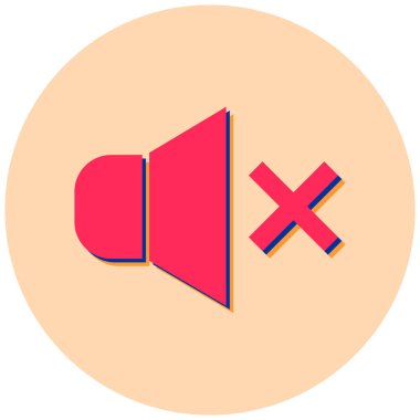 Ses. Web simgesi basit illüstrasyon