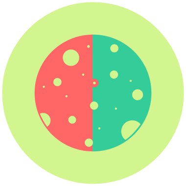 Dolunay. Web simgesi basit illüstrasyon