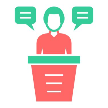 Konuş. Web simgesi basit illüstrasyon