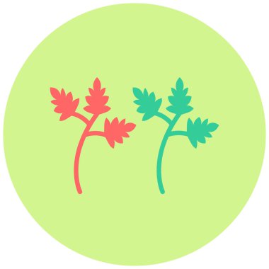 Kişniş. Web simgesi basit illüstrasyon