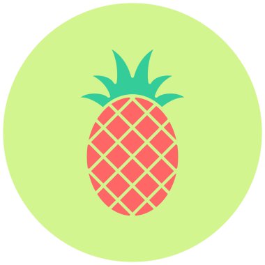 Ananas. Web simgesi basit illüstrasyon