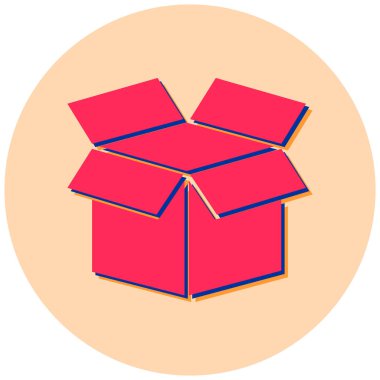 Kutu. Web simgesi basit tasarım