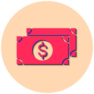 Para için. Web simgesi basit illüstrasyon