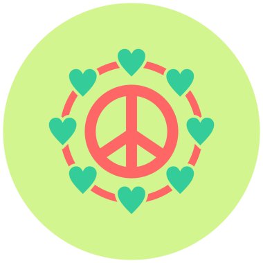 Barışseverlik. Web simgesi basit tasarım