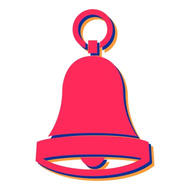 Çan ikonu. Web için noel baba vektör simgelerinin düz çizimi