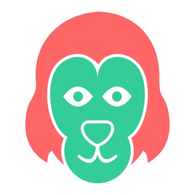 Maymun. Web simgesi basit illüstrasyon