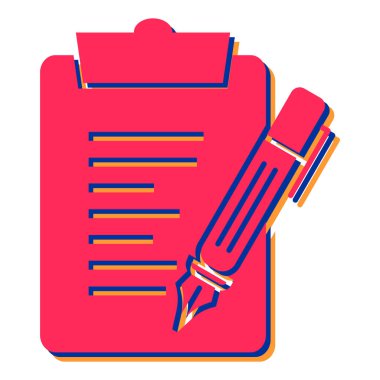 Kontrol listesi. Web simgesi basit illüstrasyon