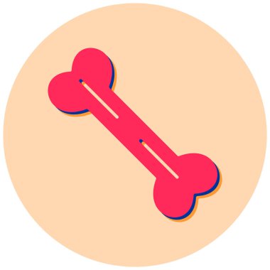 Kemik simgesinin vektör illüstrasyonu