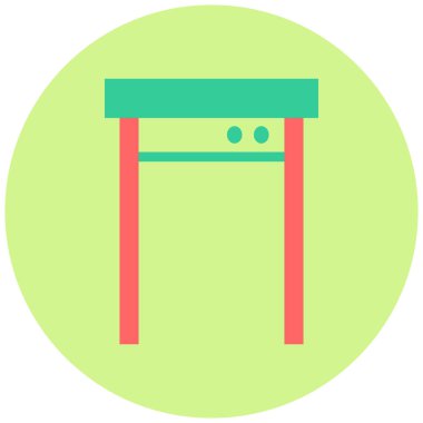 Güvenlik kontrolü. Web simgesi basit illüstrasyon