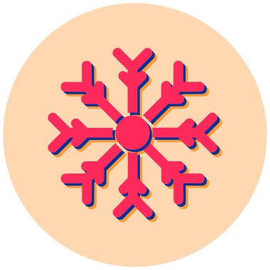 Kar tanesi. Web simgesi basit illüstrasyon