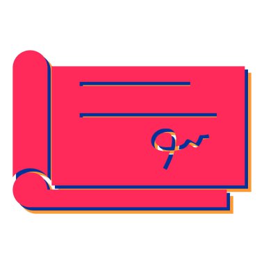 beyaz arkaplan üzerinde not defteri simgesi, vektör illüstrasyonu