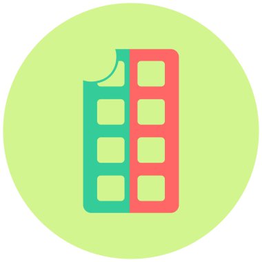 Çikolata. Web simgesi basit illüstrasyon