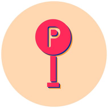 Park ediyor. Web simgesi basit tasarım