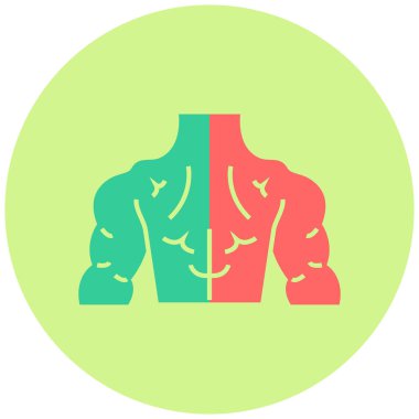 Vücut düz vektör simgesi