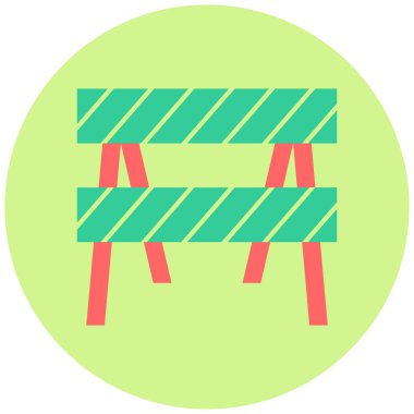 Bariyer Simgesi, vektör illüstrasyonu