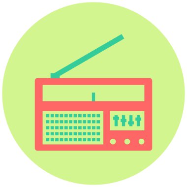 Radyo. Web simgesi basit tasarım