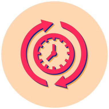 Saat. Web simgesi basit illüstrasyon