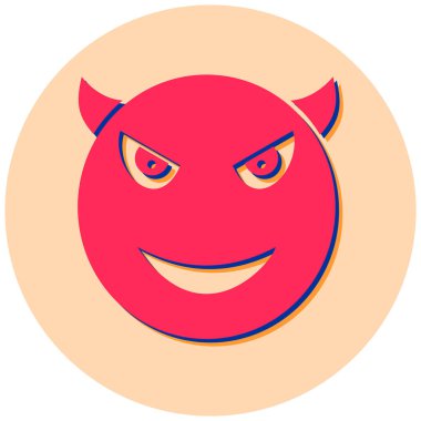  face emoticon web simgesi, vektör illüstrasyonu