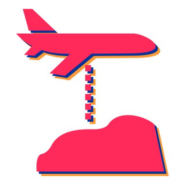 uçak ikonu vektör illüstrasyonu