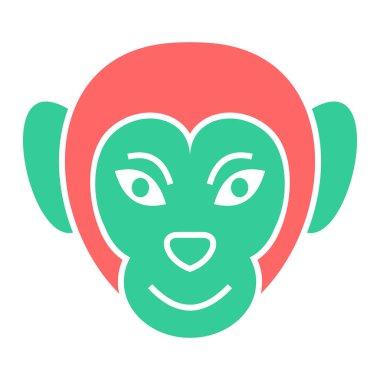 Maymun. Web simgesi basit illüstrasyon