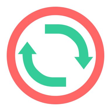 Yenile. Web simgesi basit illüstrasyon