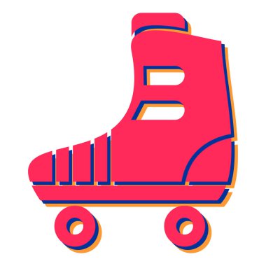 Kaykay ikonu. Beyaz arkaplanda izole edilmiş web tasarımı için paten tekerleği vektör simgelerinin izometriği