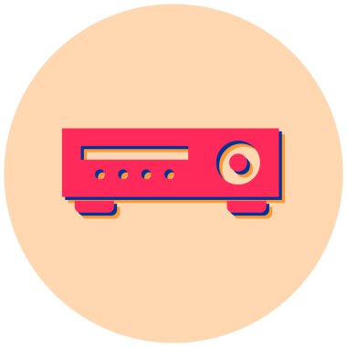 Kayıt cihazı. Web simgesi basit illüstrasyon