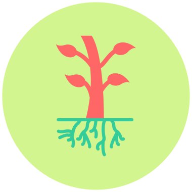 Kökler. Web simgesi basit illüstrasyon