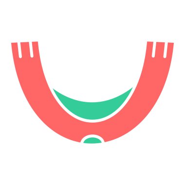 Bir çatal simgesinin vektör çizimi